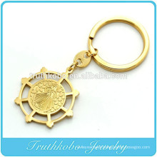 TKB-K0002 Gold Tone Saint Benedict Exorcism Medal Key Ring
